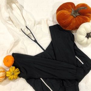 black and white windbreaker